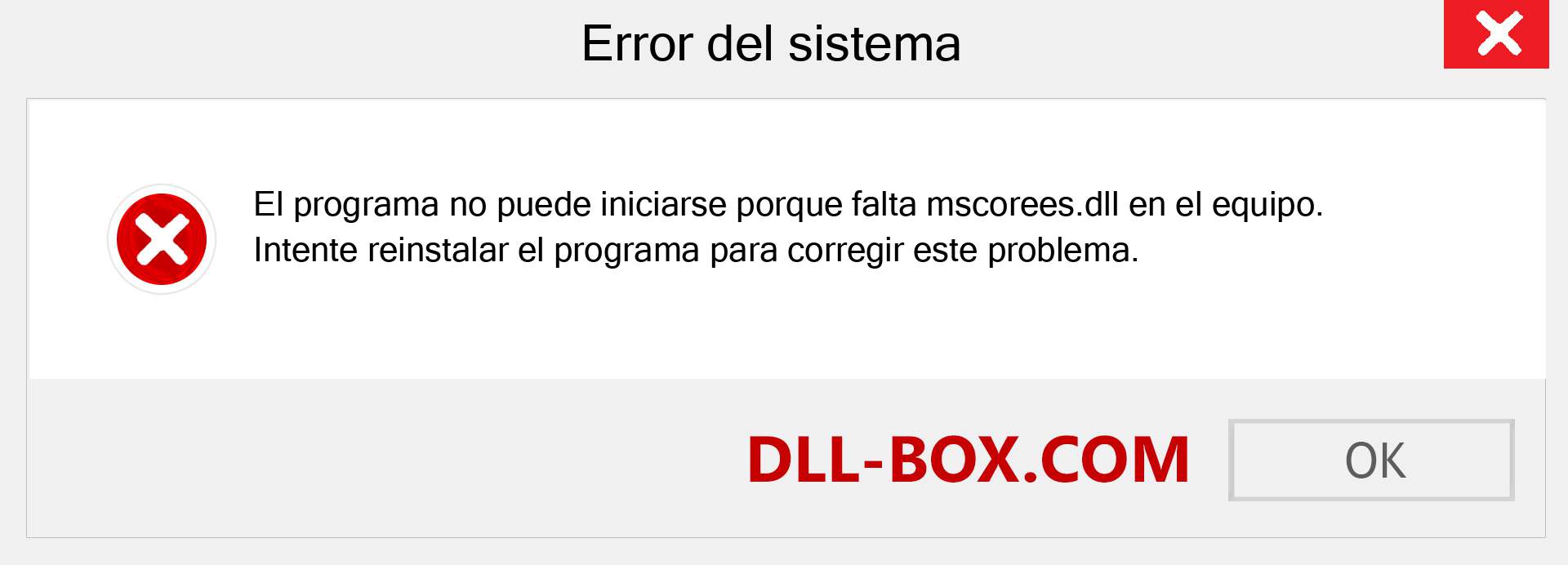 ¿Falta el archivo mscorees.dll ?. Descargar para Windows 7, 8, 10 - Corregir mscorees dll Missing Error en Windows, fotos, imágenes